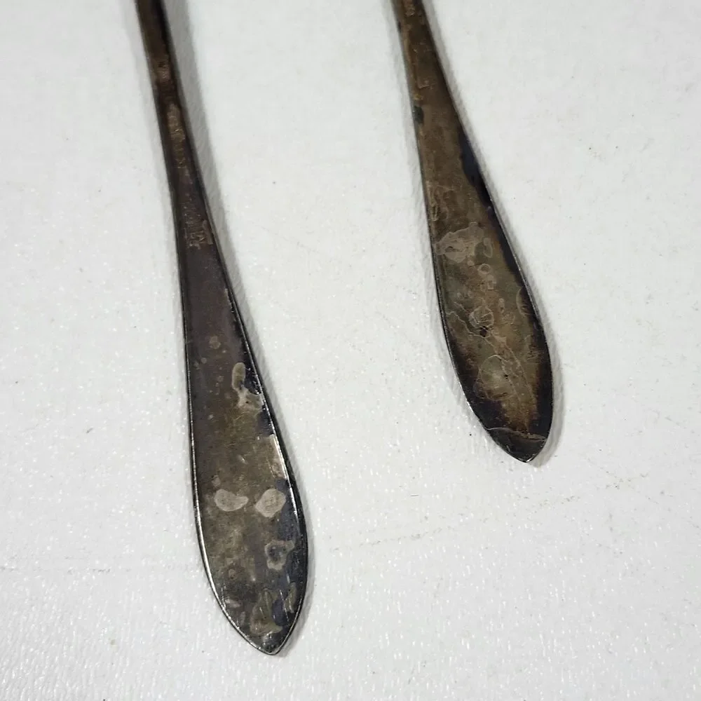 Rogers International Silver Cocktail Seafood Forks Set of 3 Vintage 1930s Plate